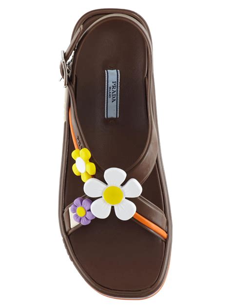 prada flower sandals